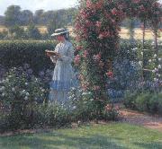Edmund Blair Leighton Sweet solitude oil painting on canvas